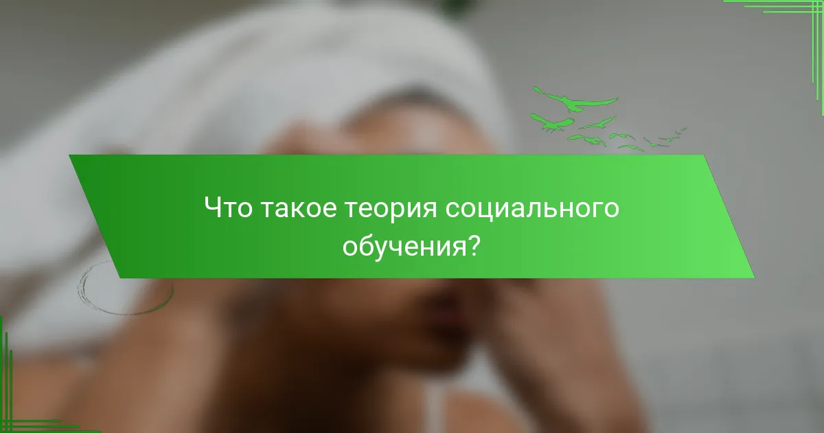 Что такое теория социального обучения?