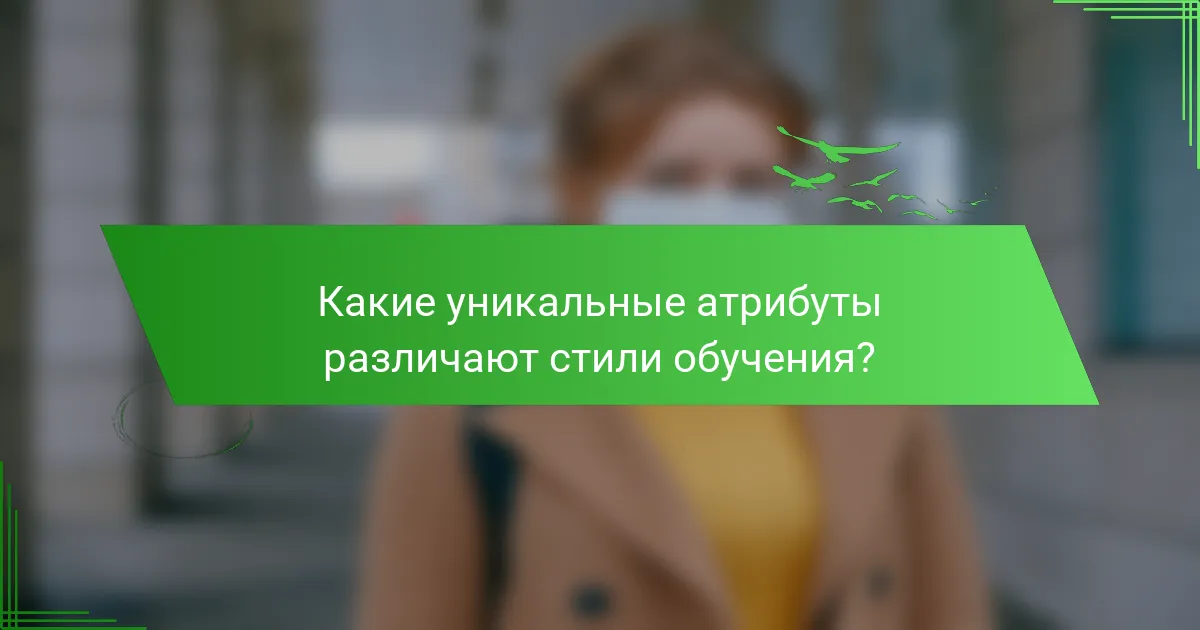 Какие уникальные атрибуты различают стили обучения?