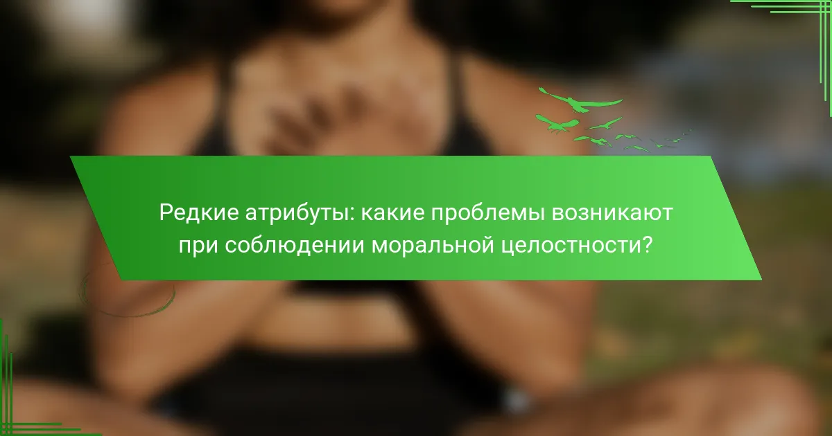 Редкие атрибуты: какие проблемы возникают при соблюдении моральной целостности?